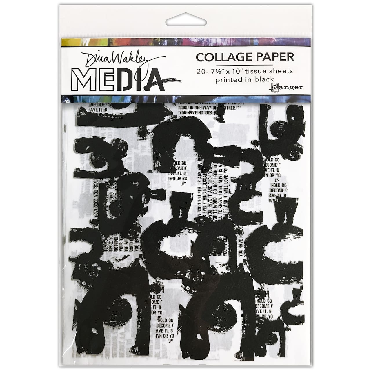 Dina Wakley Painted Marks Media Collage Tissue Paper, 7.5&#x22; x 10&#x22;